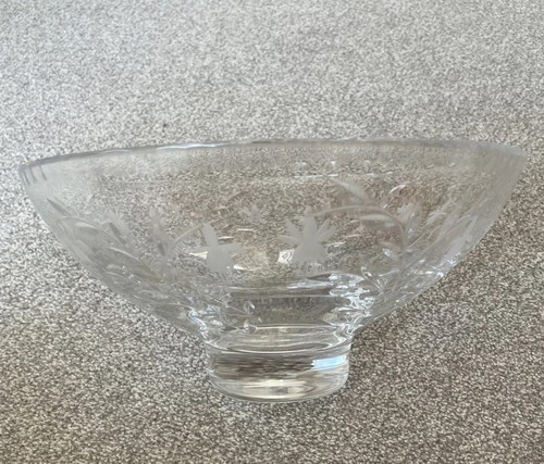 Glass fruit bowl large - glass, heavy