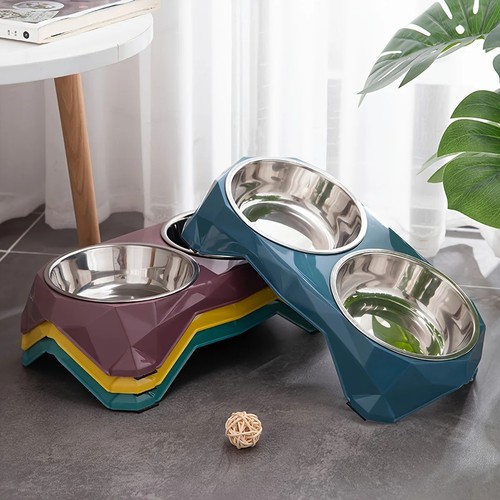 Stainless steel pet double - stainless,