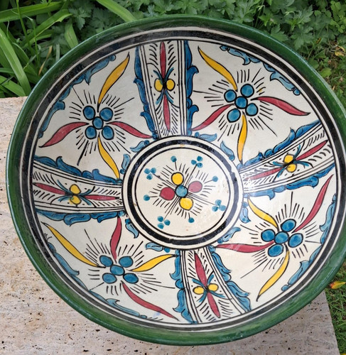 Large moroccan bowl ceramic - moroccan, bowl,