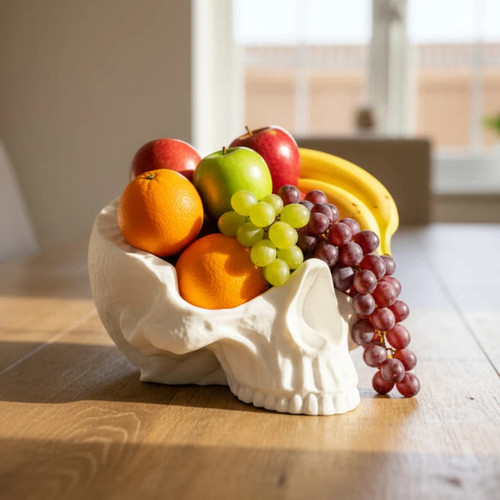 Skull fruit bowl large - fruit, –