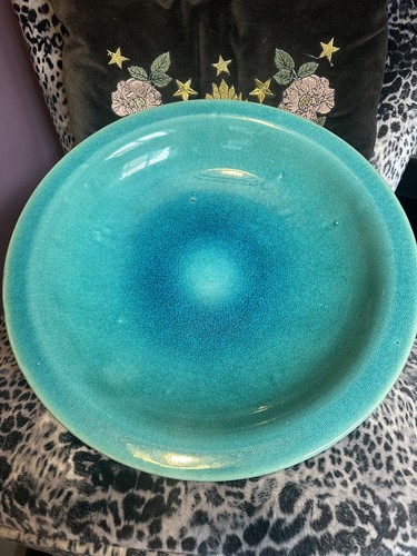 Cracked glaze teal blue - teal,