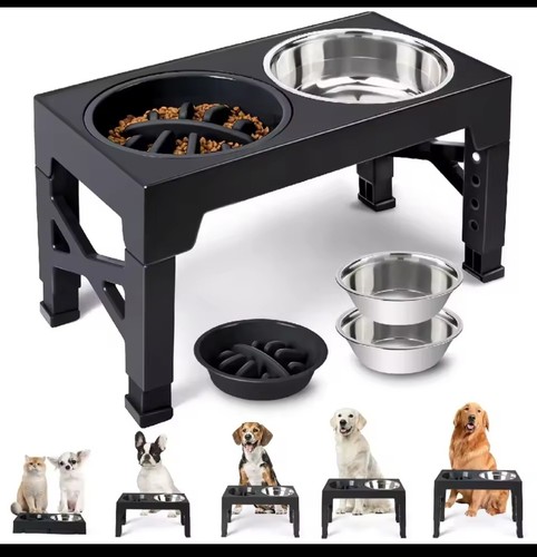 Large dog food feeding stand - food,