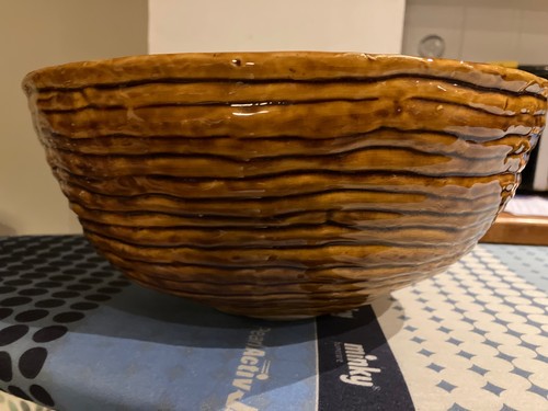 Large glazed bowl - glazed,