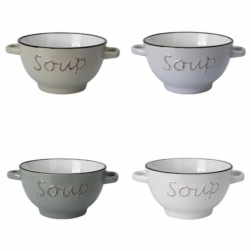Soup bowls with - soup, large
