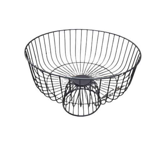 Black wire fruit bowl - fruit, 28cm